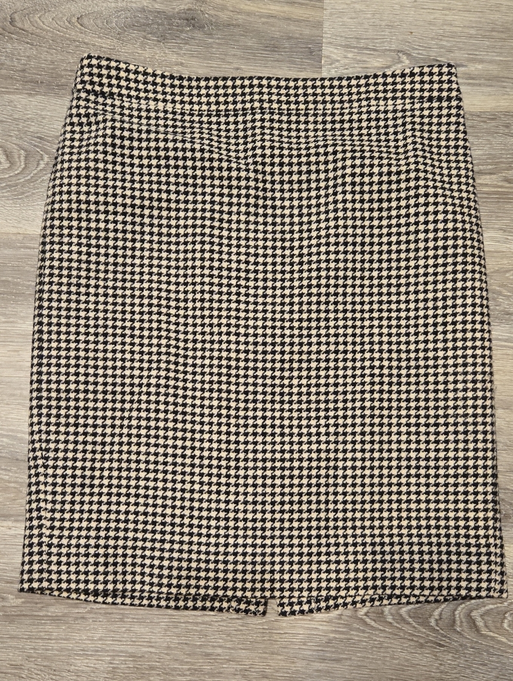 J Crew Wool Houndstooth The Pencil Skirt Sz 6